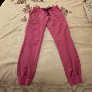 Figs High Waisted Zamora Jogger Scrub Pants - Medium Pink - Reg. Length